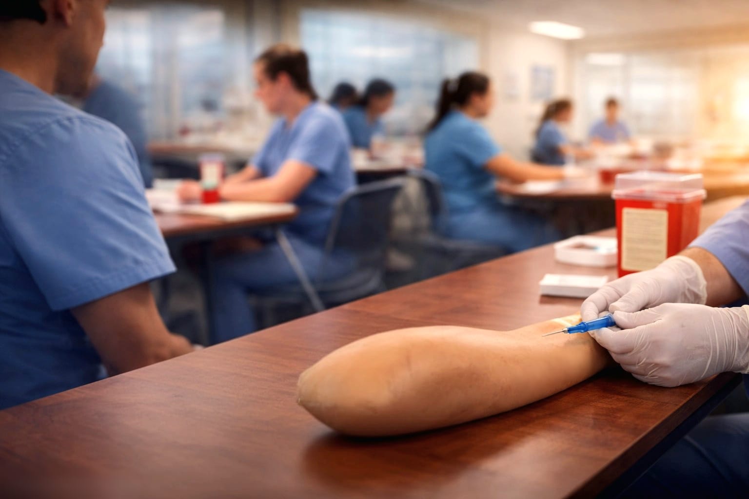 The picture phlebotomycareertraining.com shows when its homepage is shared